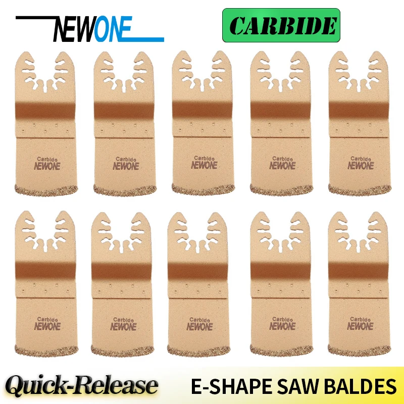 NEWONE Carbide Coated E-shape Quick Change/Release Oscillating Tools Saw Blades Multi-tool saw blades for tile concrete