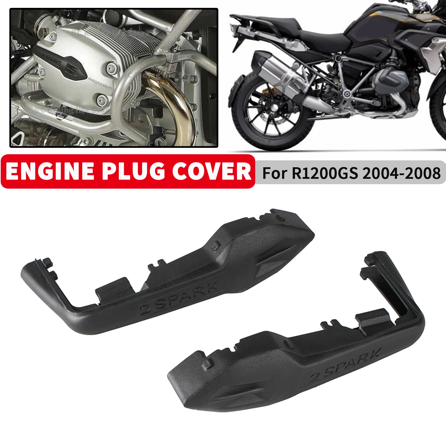 R1200GS Motorcycle Spark Plug Ignition Cover For BMW R900RT R1200RT 2005-2009 1200GS ADV R1200R R1200S Frame Guards Buffer Coil