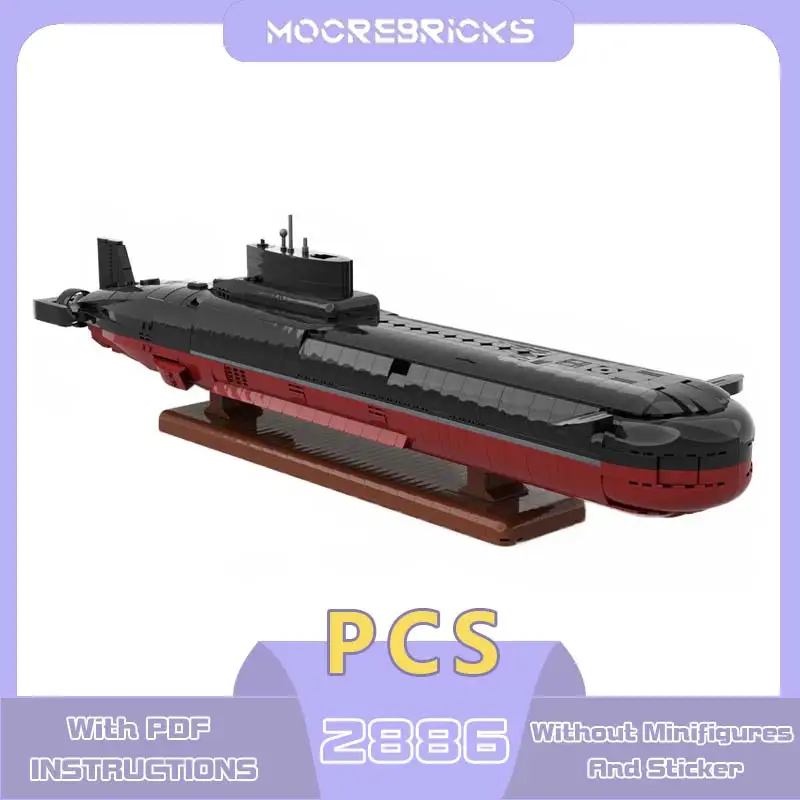 MOC High-tech Submarine Building Blocks Set Navy Massive Warship Model Bricks Desktop Display Toy Children's Collected Gift