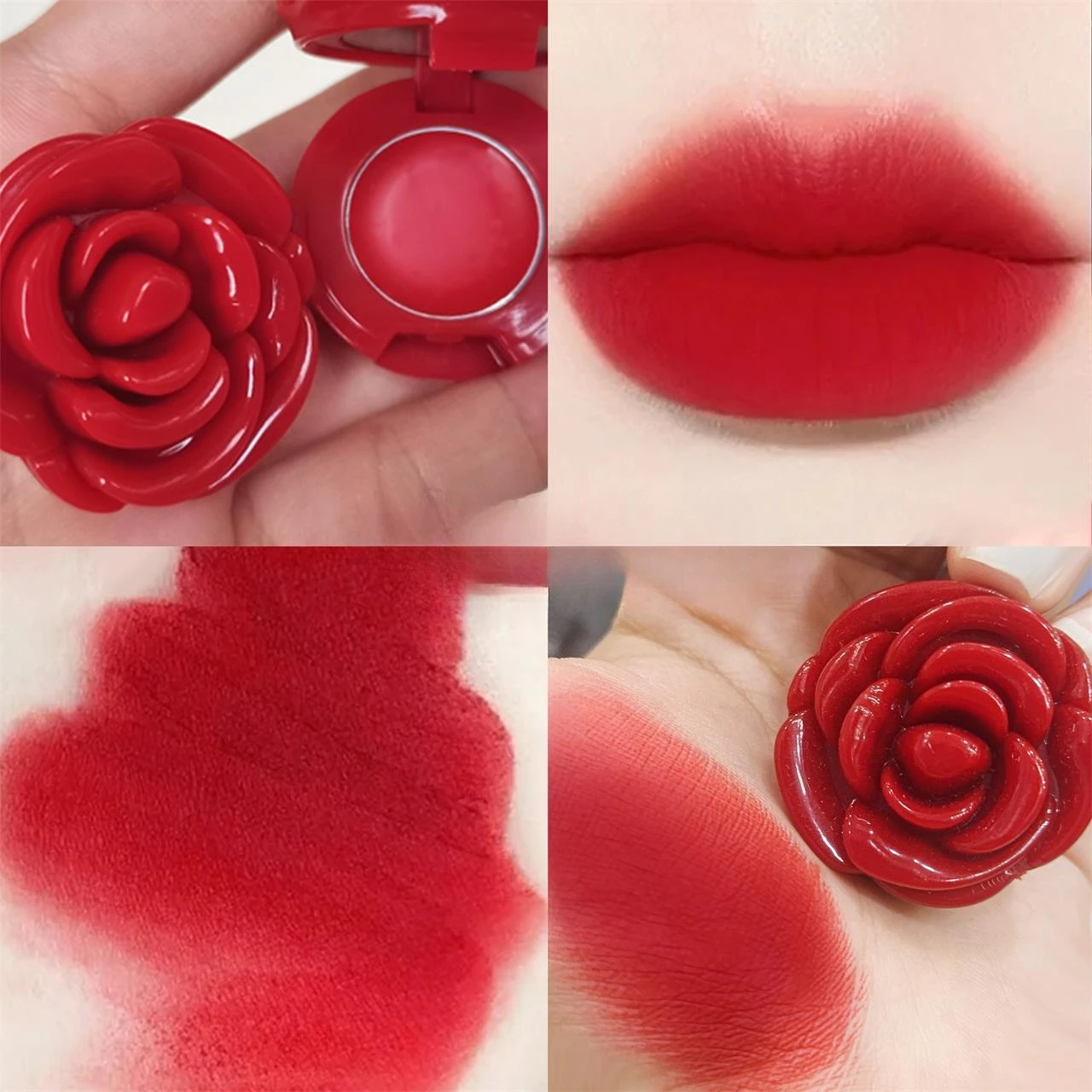 

Flower jelly mousse lip mud lip glaze is not easy to fade matte matte surface to enhance complexion lipstick women Makeup