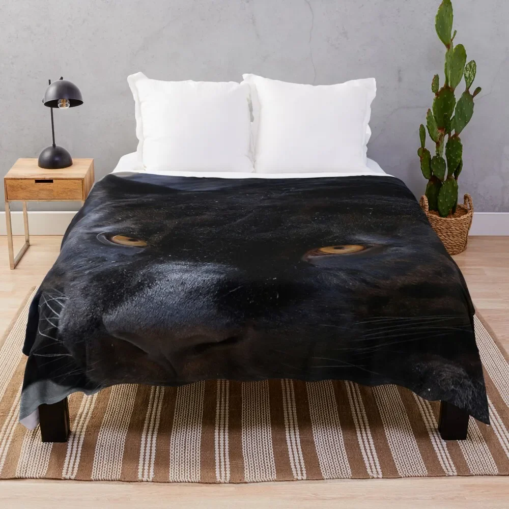 Black Panther Throw Blanket Warm Napping Blanket for Office Couch Bed