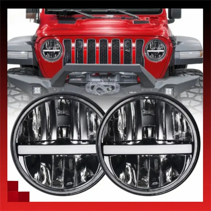

Applicable7InchJEEPWrangler Front Headlight7Inch30WWhite and Yellow Daytime Running Light Modified HeadlightLEDHeadlight