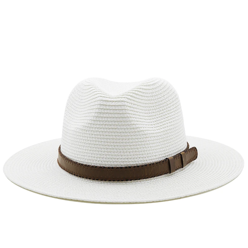 Simple Parent-child Panama Hats Lady Beach hat Women Wide Brim Straw Hat Man Summer Sun Cap  Fedora Hat 54cm 56-58cm 59-61cm