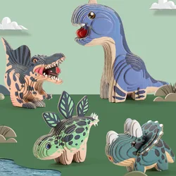 Creative Dinosaur 3D Paper Puzzle Craft Tyrannosaurus Rex Cardboard Models DIY Kit Collectible Display Models Gifts Children Toy