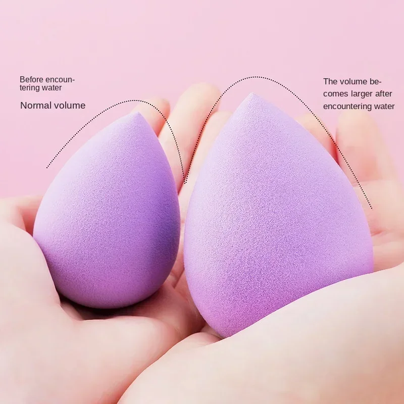 Cosmetic Egg Smear Proof Makeup Super Soft Puff Set Pear Shaped Tools Sponge Wet and Dry Dual Use Become Bigger When Expo