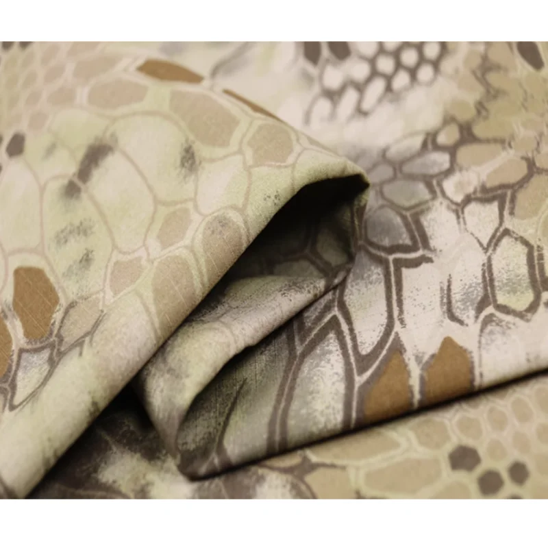 American Black Green Desert Python Camouflage Polyester Cotton Fabric Ripstop Cloth Tactical Garment DIY