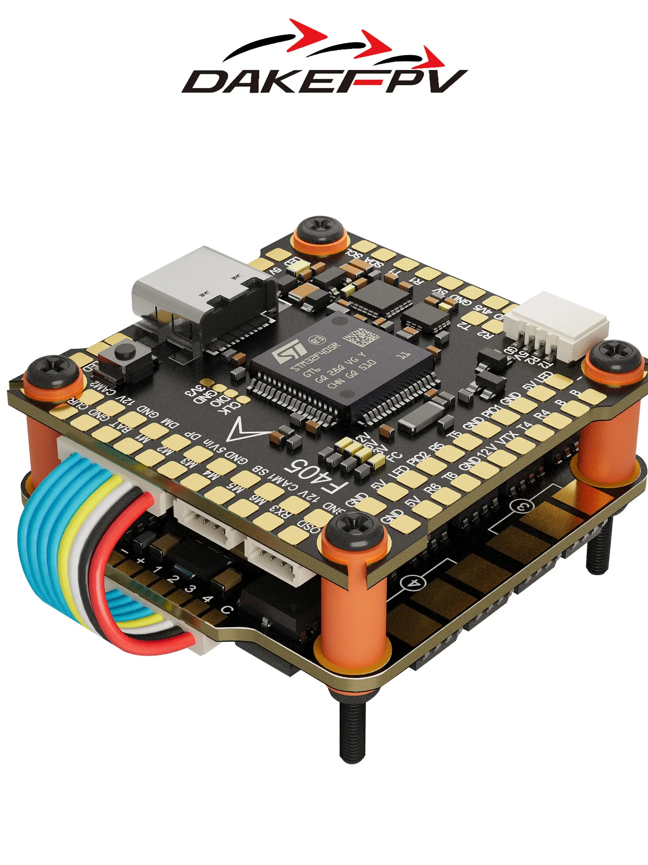 DAKEFPV F722 8S 70A Stack Kontroler Lotu FC 3-8S 60A ESC F405 STACK 30X30mm ICM42688P Żyroskop do zdalnie sterowanych dronów wyścigowych FPV — 2