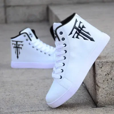 

White Sneakers Man Vulcanized Sneakers Male Comfortable High Top Shoes Men Autumn Spring 2023 Fashion Mens Shoes Vulcanize Shoes