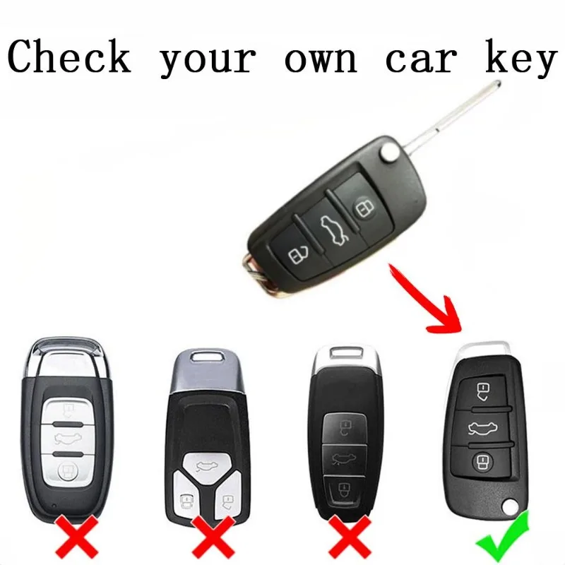 TPU Car Key Case Cover Shell for Audi A1 A3 A6 C5 C6 Q3 Q2 Q7 TT TTS R8 S3 S6 RS3 RS6 A4 Protector Accessories