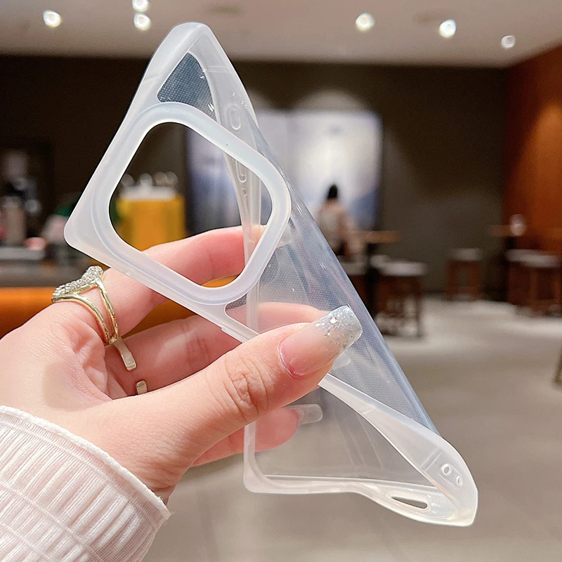 حافظة هاتف مستطيلة ناعمة من البولي يوريثان لهاتف آيفون 17 16 13 15 14 12 Pro Max 17 Pro Max 16 Plus Air 11 أوراق القيقب الخريف غطاء شفاف #3