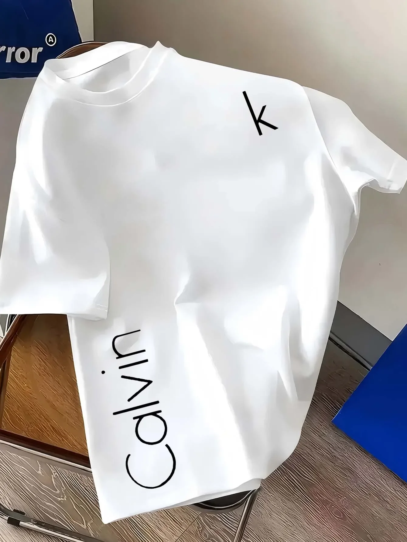 Summer's new trendy men's clothing, 100% pure cotton casual, fashionable and sporty high street T-shirt for daily outings image 2