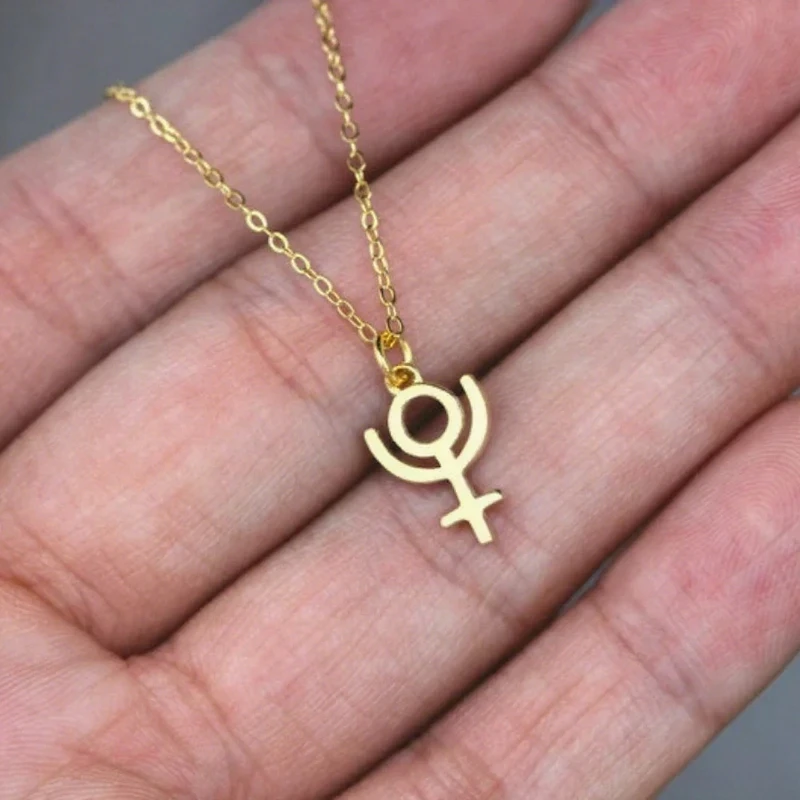 Stainless Steel Necklaces Planet Necklace Solar System Pluto Charm Necklace Women Planet Aesthetic Stainless Steel Jewelry