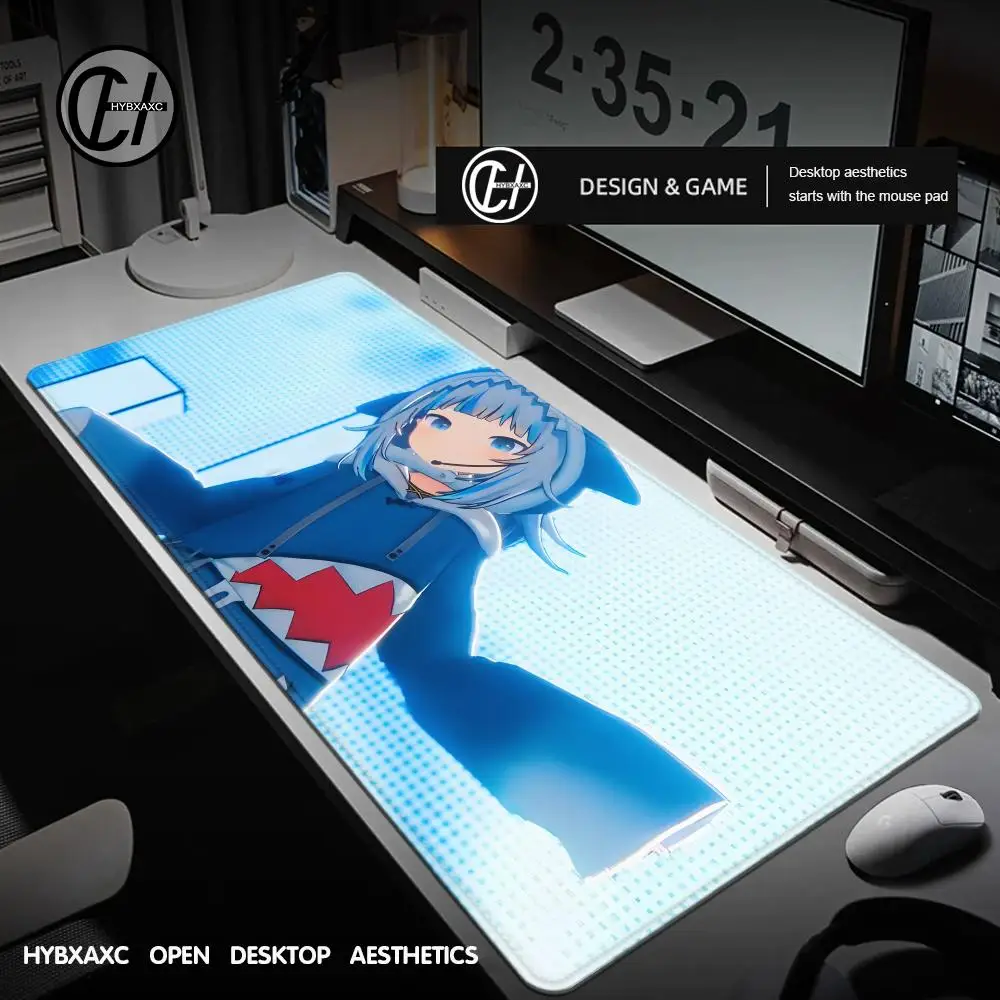 

Hololive Gawr Gura Mouse Pad Kawaii Office Carpet Mouse Mats Gamer Rug Desk Accessories Computer Table Pads PC carpet Mousepad