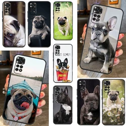 Pug Dog French Bulldog Case For Xiaomi Redmi Note 9 8 10 11 12 Pro Note 11S 10S 9S Redmi 12C 9C 10A 10C Back Cover