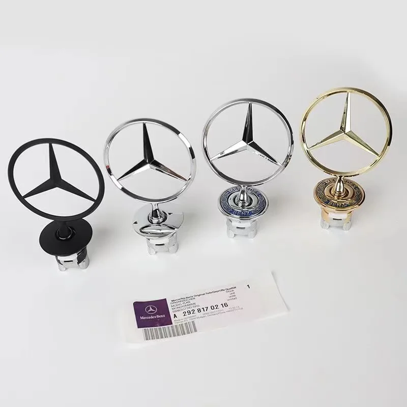 Star Bonnet - Badge for Car Hood Front Chrome Logo Hood Marking for Benz C E S Class W204 W205 W212 W213 W211 W220 W222 W223