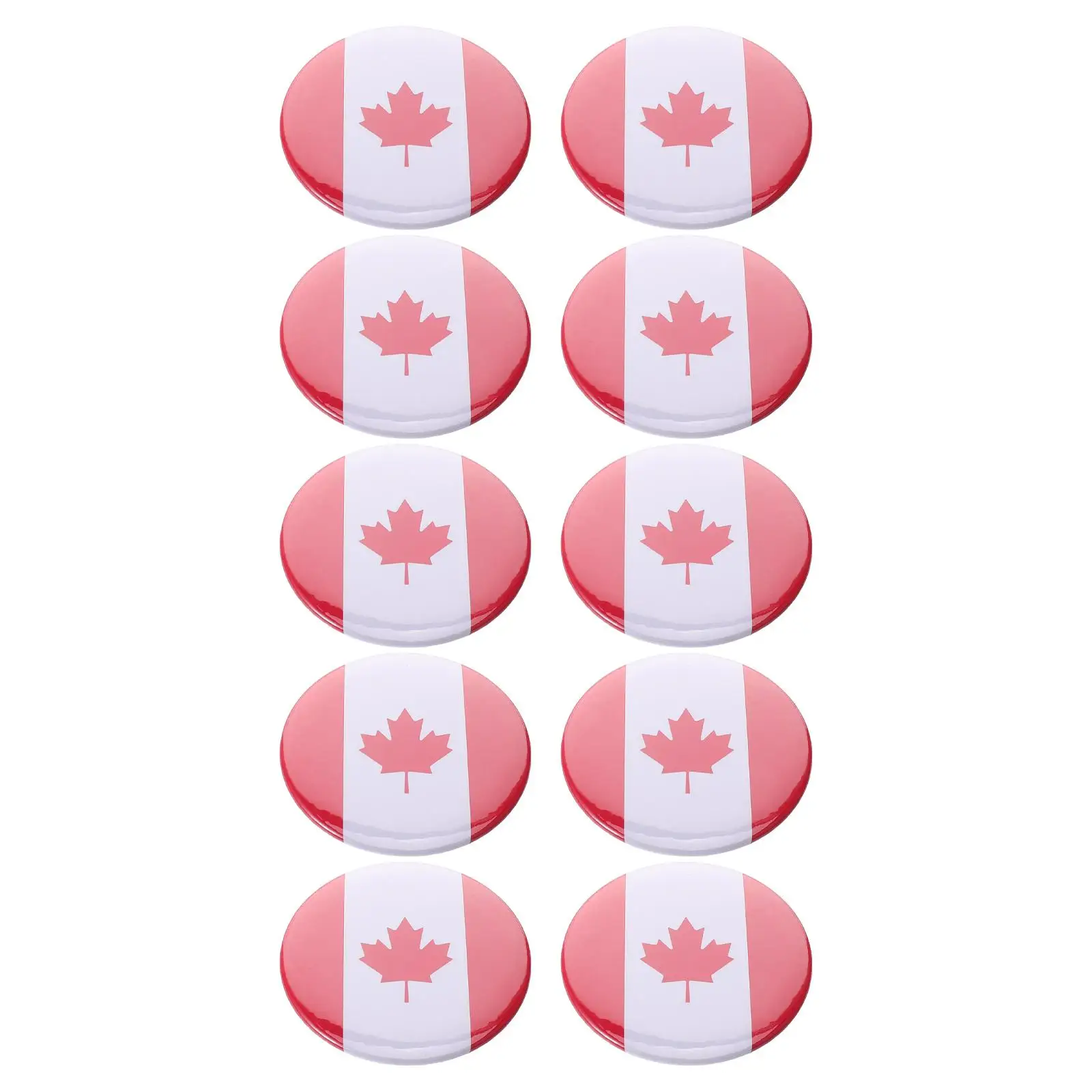 10pcs Canadian Maple Leaf Brooch Enamel Pins Bulk Party Accessories Women Canada Day Flag Lapel Pin Badge