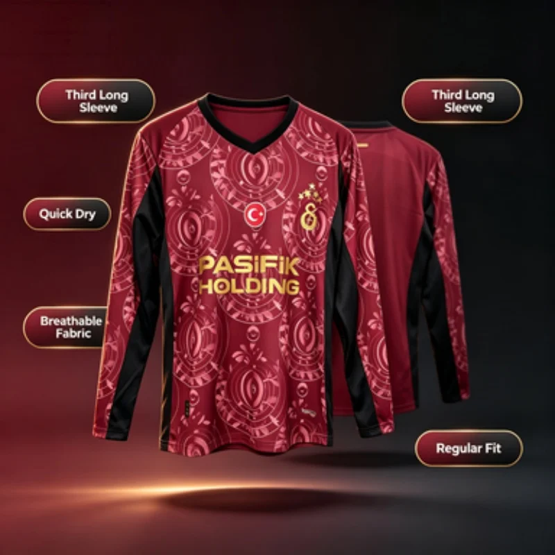 2026 Galatasaray Football T-shirt Men Summer Fan Style  Training Breathable Quick Drying 3D Print Parent-child Long Sleeves