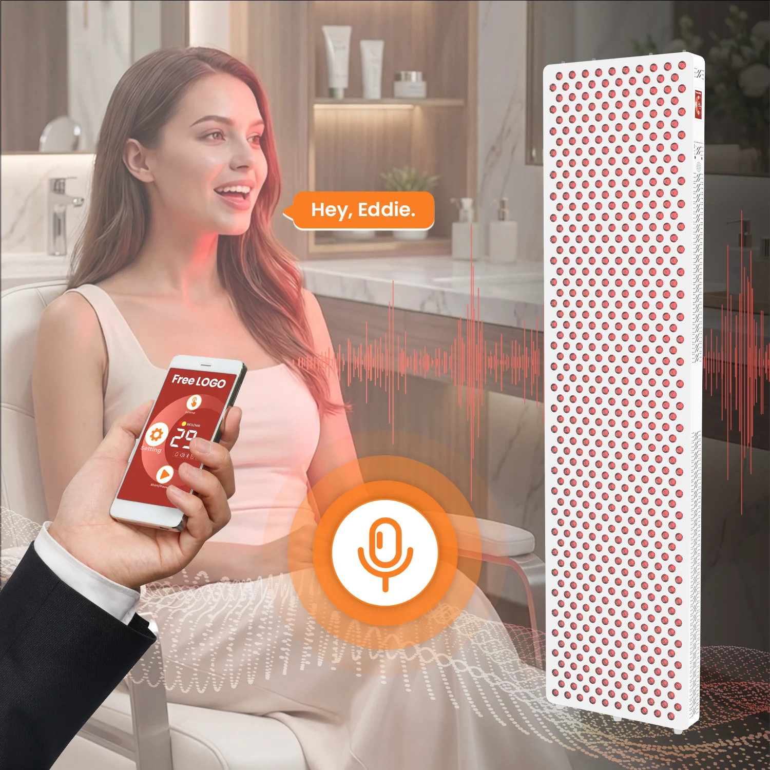 New Arrival IEC Voice Control 8 Waves 1060nm Full Body Red Light Therapy Panel Health Care Red Light Therapy
