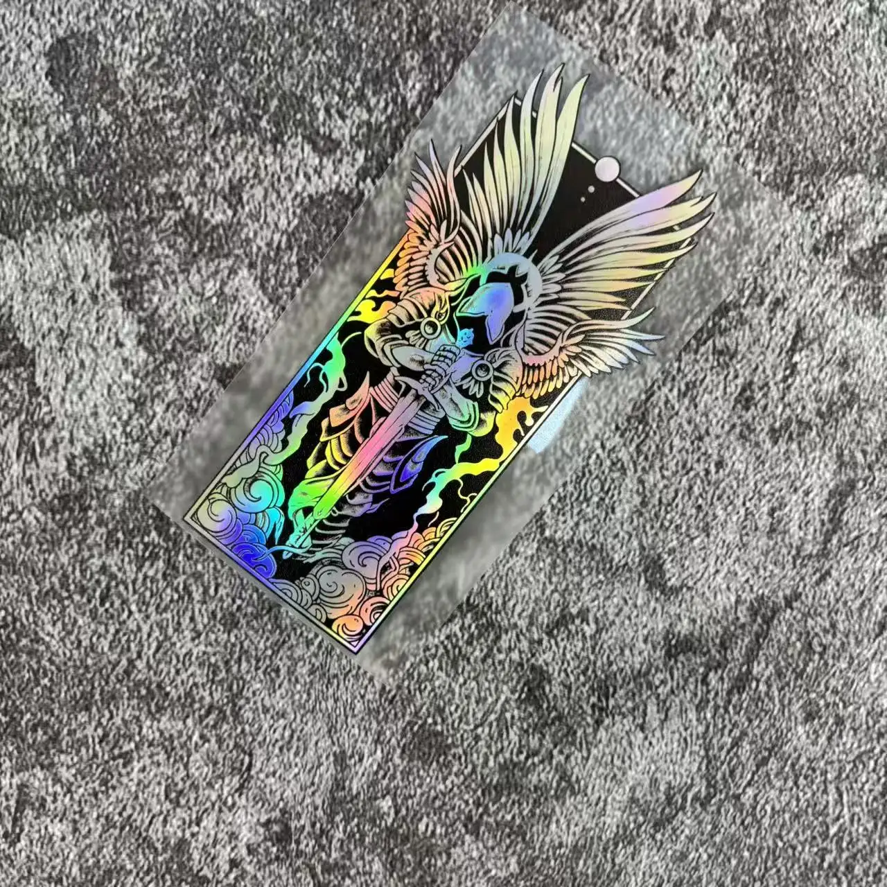 Holographic Samurai Warrior Waterproof Vinyl Sticker For Car Motorcycle Helmet Laptop Decal view 5