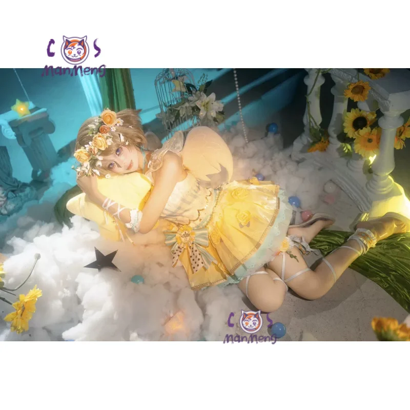 

Koizumi Hanayo Anime Lovelive! Dream Of Flowers Suit Cosplay Costume Girl Sweet Lolita Dress Wings Prop Halloween Party Set