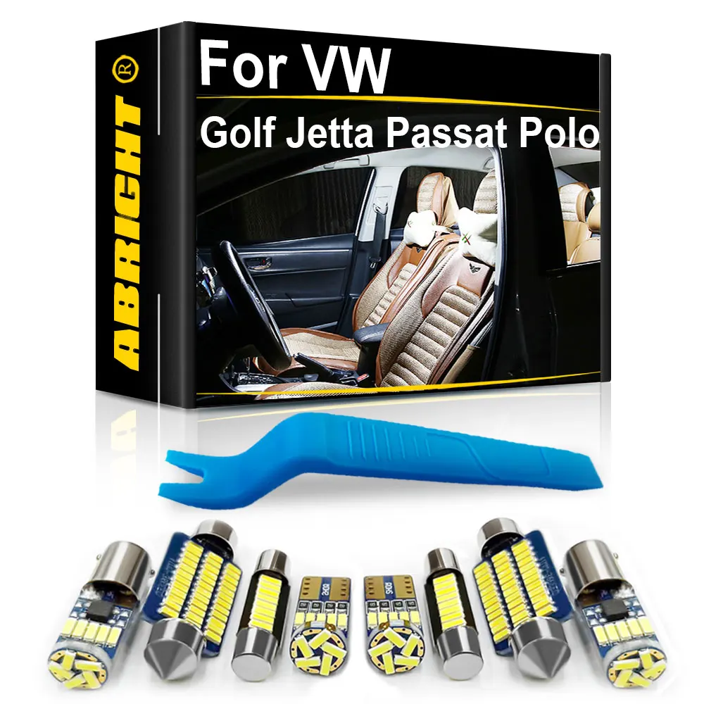 ABRIGHT Car LED Interior Light Kit For VW Passat B5 B6 B7 CC Golf Jetta 3 4 5 6 7 MK4 MK5 MK6 MK7 Polo 6R 6C 9N Canbus