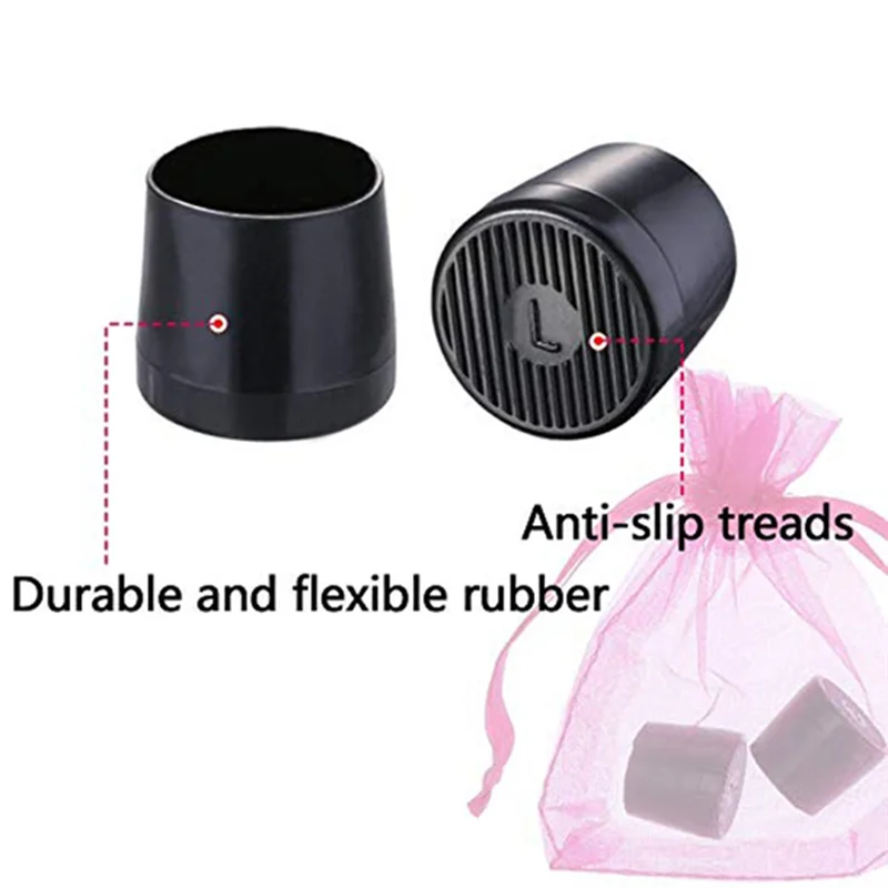

WOTT-16 Pairs High Heel Protector Heel Repair Caps Covers, Extra Small, Small, Medium, Large, Black High Heel Protector