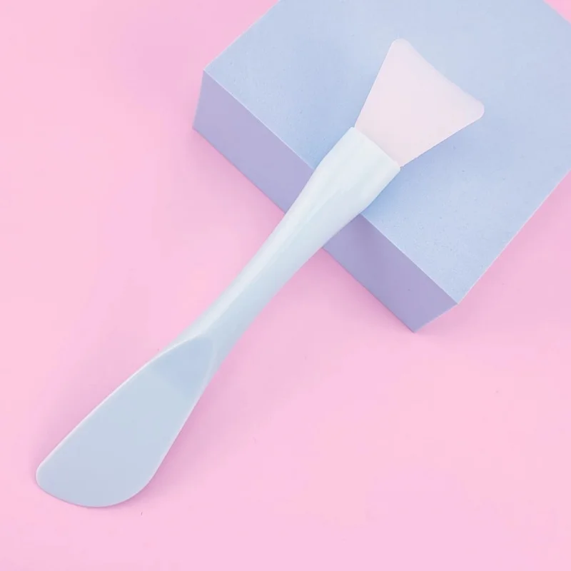 Venta al por mayor, cepillo de silicona para máscara Facial, pinceles de maquillaje de cabeza suave, cepillo de película de barro de doble uso integrado, herramienta de belleza de ajuste de película DIY