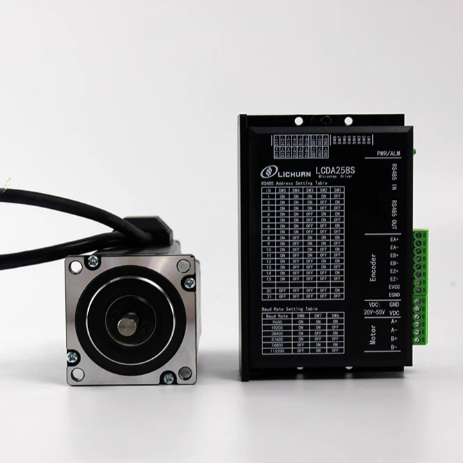 

LICHUAN 2-фазный шаговый двигатель Nema23 2,2 Нм с замкнутым контуром и комплектом драйверов шагового двигателя LCDA258S-RS485 + драйверы двигателя LCDA57H280