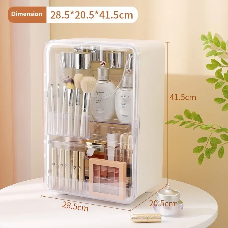 Formwell-Large Cosmetic Makeup Organizer, Dust/Waterproof Cosmetics Storage, Display Case with Drawers