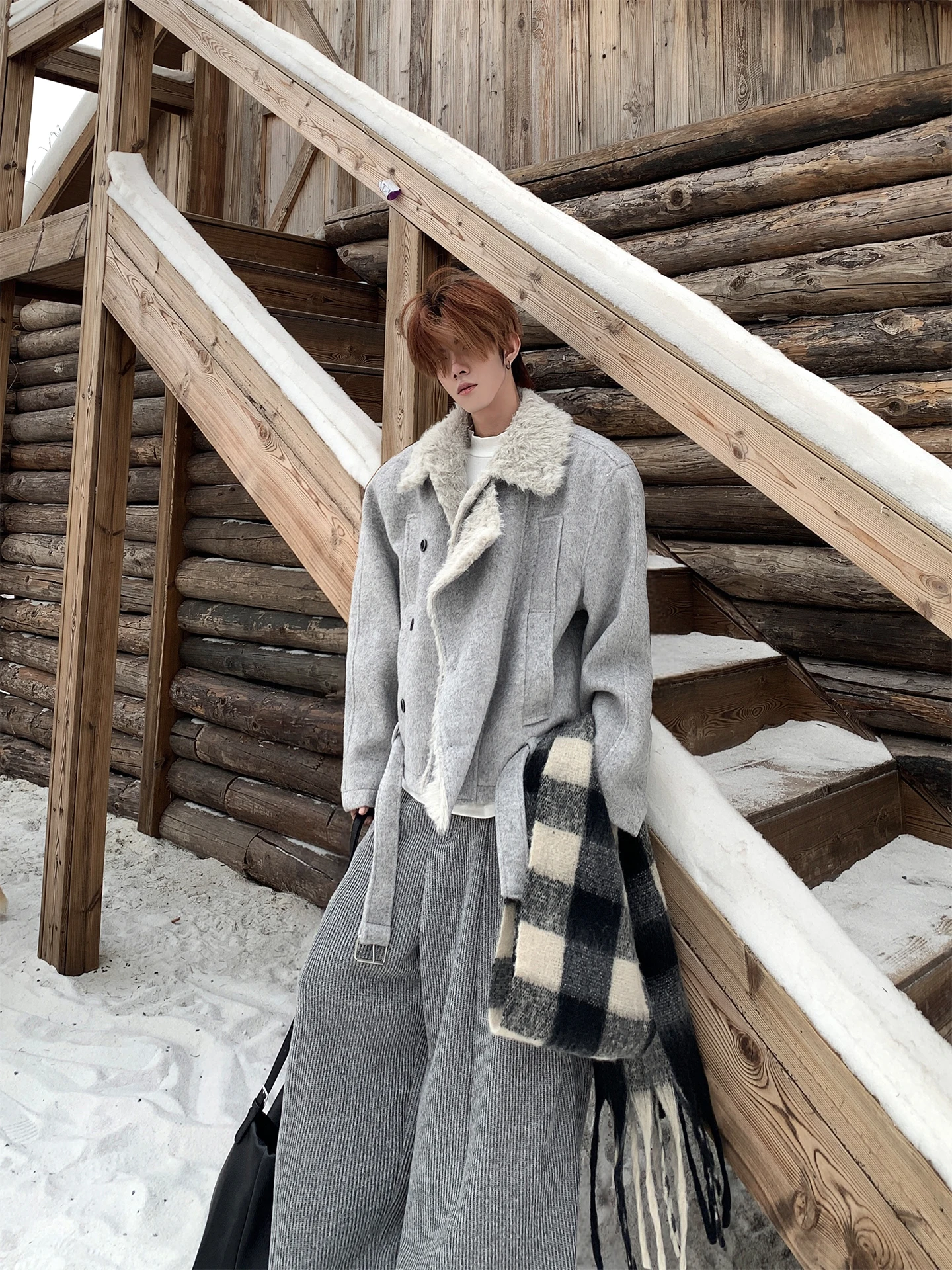 

Зимнее шерстяное пальто Thiened, повседневное, с хлопковой подкладкой, свободного кроя, унисекс, молодежное, модное, теплое, длинное пальто-свитер