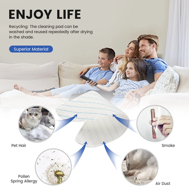 وسادات تنظيف بديلة لـ Ecovacs DEEBOT OZMO T9 Series T8 Series T8 AIVI T8 Max N8 Pro Plus Robot Vacuum