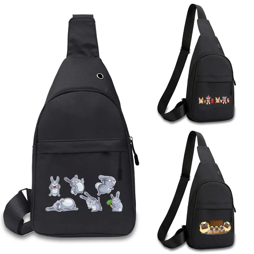 

Men Chest Bag Fashion Multi-functional Cartoon Series Fitness Yoga Chest Pack Mini Sports One Shoulder Crossbody Bag