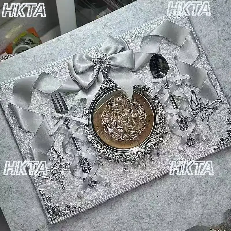 Japanese Sweet Cosplay Pain Board Jewelry Subculture Gorgeous Bow Ribbon Pleated Pain Bag Decoration DIY Accessories By Yourself