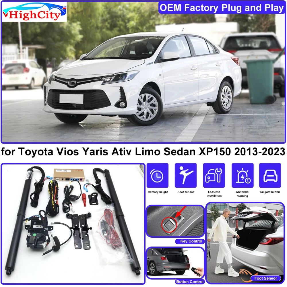 Highcity for Toyota Vios Yaris Ativ Limo Sedan XP150 OEM Lifting Kit Trunk Electric Tail Gate Lift Powered Tailgate Liftgate