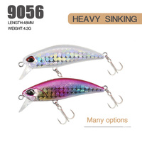 48mm 4.3g Sinking Minnow Fishing Lure Mini Artificial Isca Pesca Hard Bait Wobbler Trout Lure Fishing Tackle Accessories 9056