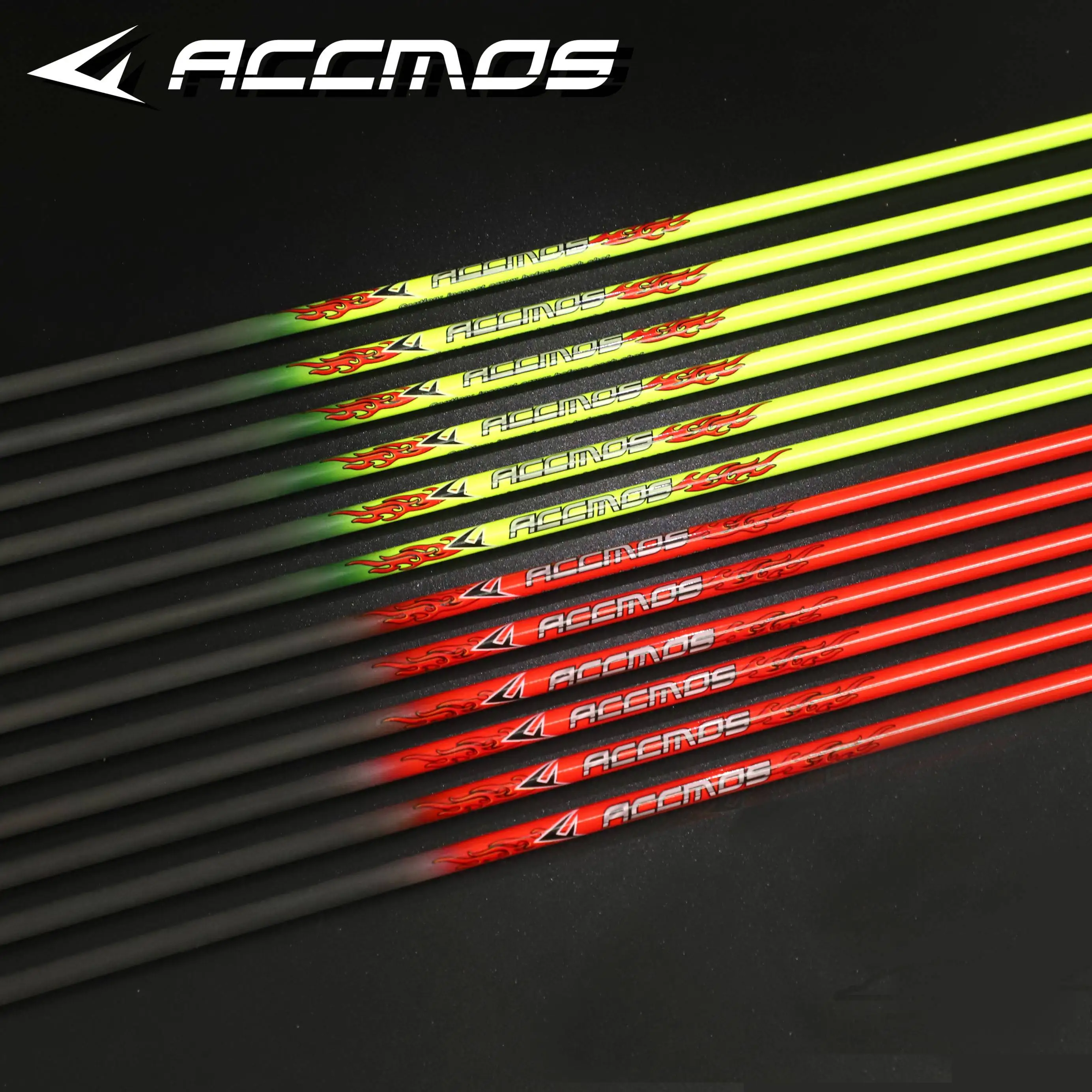 12pcs ID4.2 Pure Carbon Fluorescent Yellow Fluorescent Orange Carbon Arrow Shaft Deflection 400 500 600 700 800 Archery