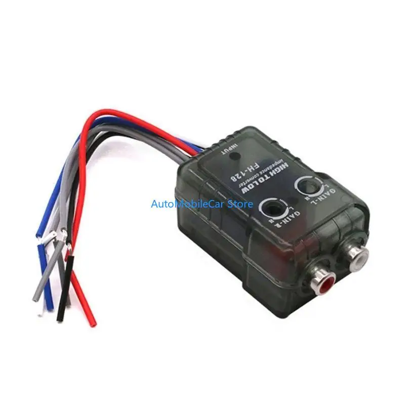G8TE Upgraded Car Transfer High Level Speaker To Low Level RCA Adapter