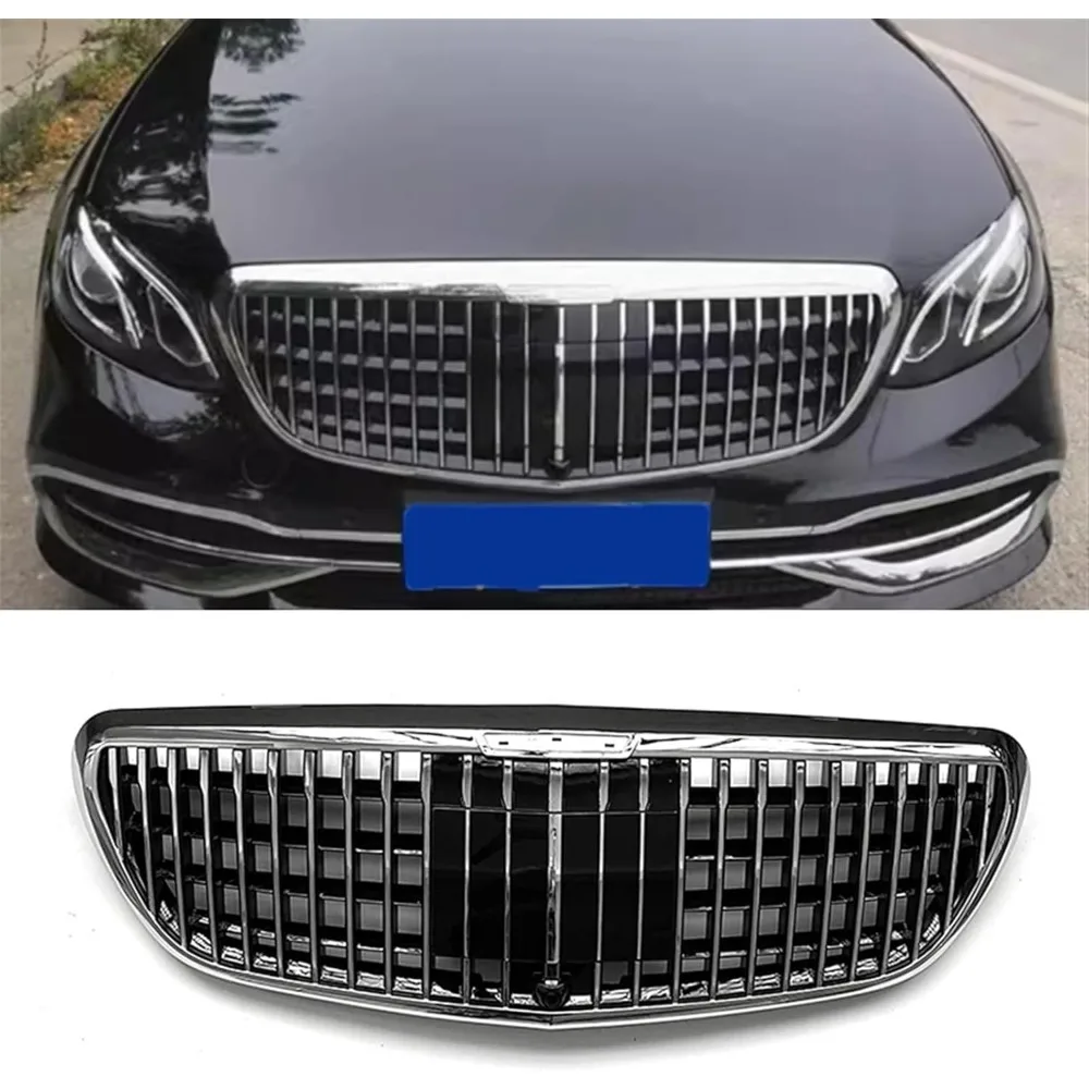 

Front Inlet Grille Bumper Grill Upgrade Maybach Style Mesh For Mercedes Benz E-Class W213 Executive Edition 2016-2020(Black)