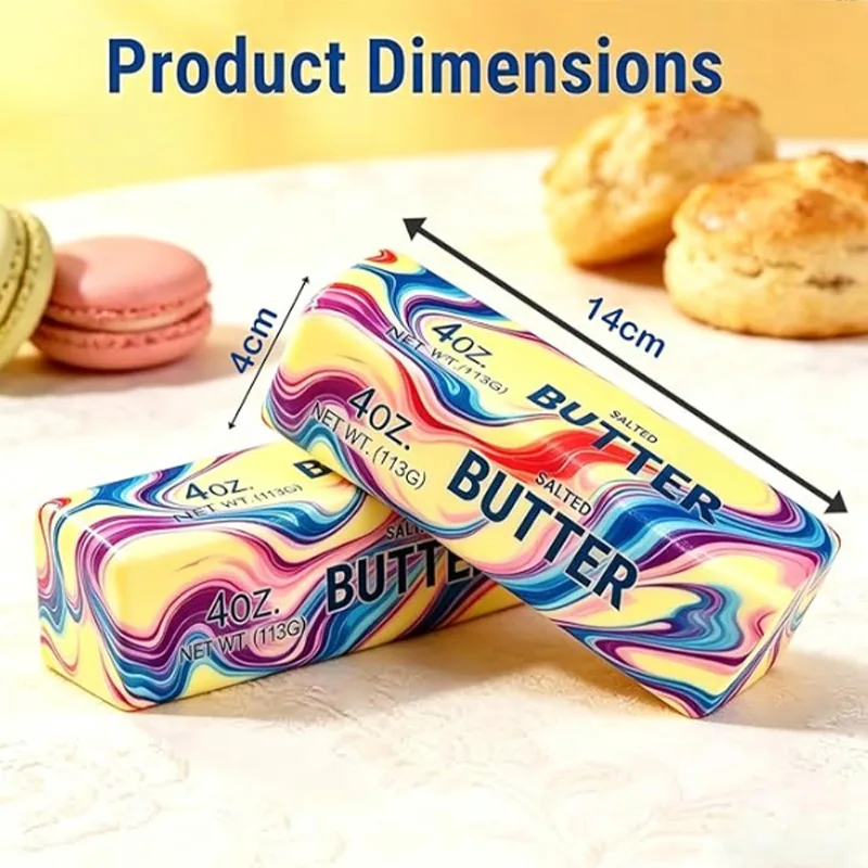 Langsam aufsteigende Butter-Squishies: Sensorisches Stressabbau-Spielzeug-Set – Weiche, dehnbare Fidget-Spielzeuge für Partygeschenke
