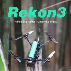 HGLRC Rekon3 1S Nano Long Range 3inch 18650 Super Long Lasting FPV Drone Zeus5 ES24 1S 5A AIO CADDX ANT 1202.5 KV11000