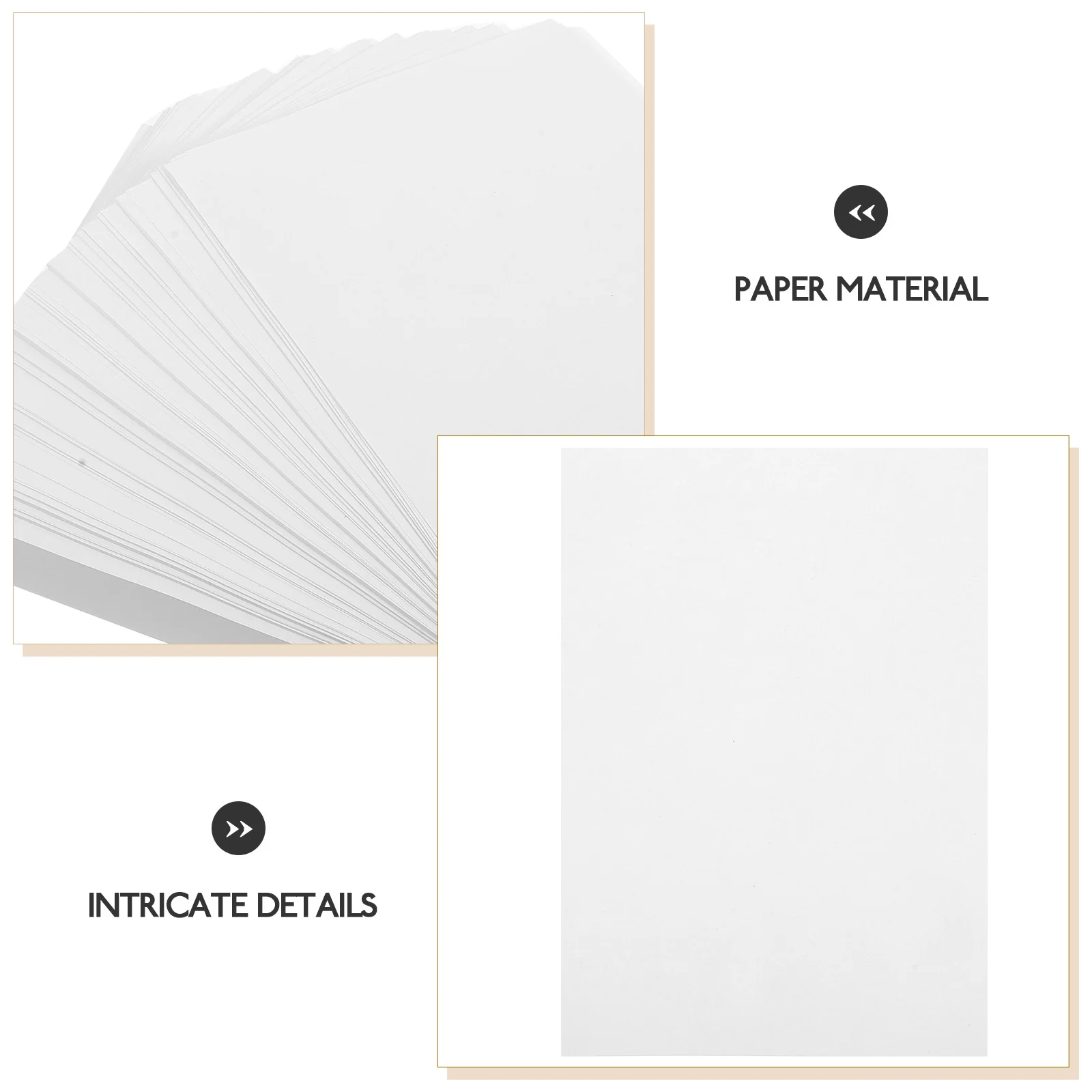 Papel de impresora A5 en blanco para oficina, suministros multifunción multiusos, cartón blanco, 500 hojas