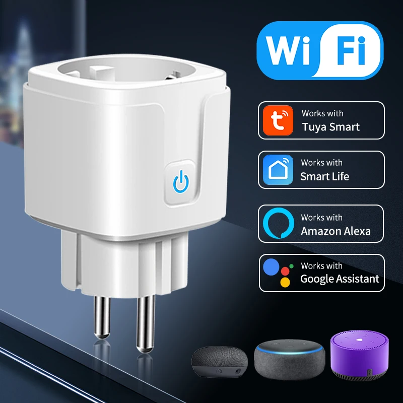 

16A EU Tuya Smart Socket WiFi Smart Plug With Power Monitoring Timing Function Smart Life APP Voice Control Alexa Google Home