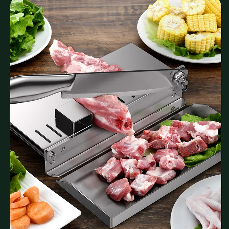 Manual lamb mutton chop ribs cutter machien chicken fish slicer cutter chicken wing leg bone cutter machine