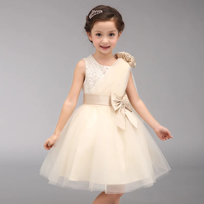 

Flower Princess Dress For Girls Winter Sleeveless Princess Party Tutu Christmas Costume Kids Children 3-14 Year Casual Clothes