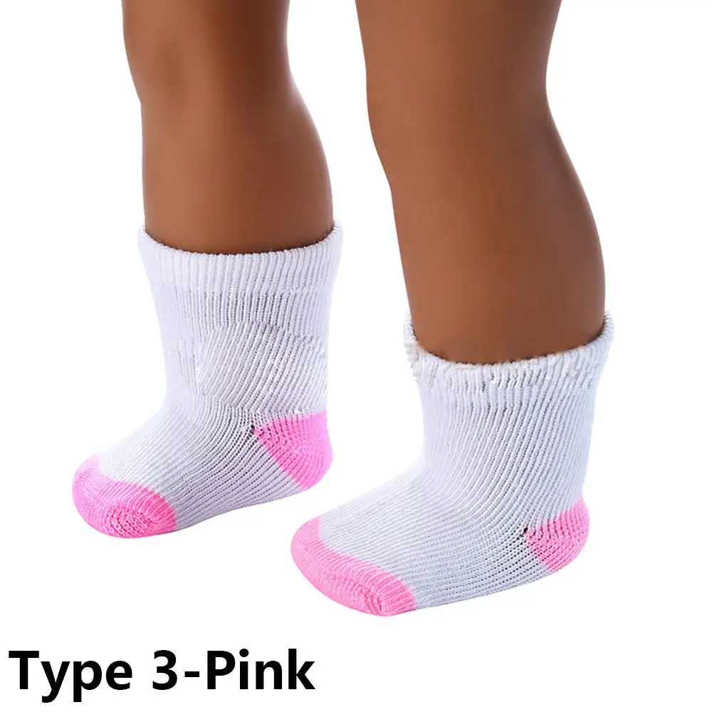 1 Pair Colorful Playing House Dollhouse Accessories Fit 18 Inch/43cm Mini Socks Sports Stocking  Wear