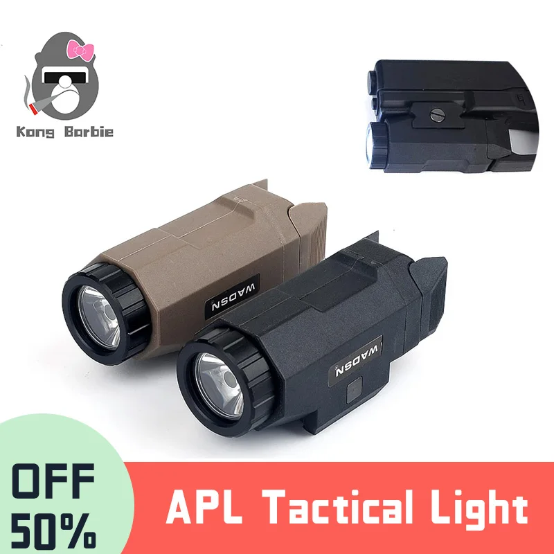 

WADSN Tactical Compact APL Pistol Weapon Light Constant Strobe Flashlight LED with 20mm Weaver rail For Glock 17 19 18c