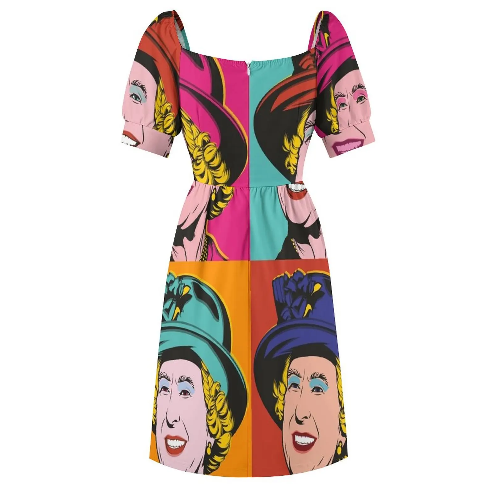 Warhol Queen Jurk met korte mouwen dames avondjurken elegante gast trouwjurk Damesmode Lange jurk vrouw