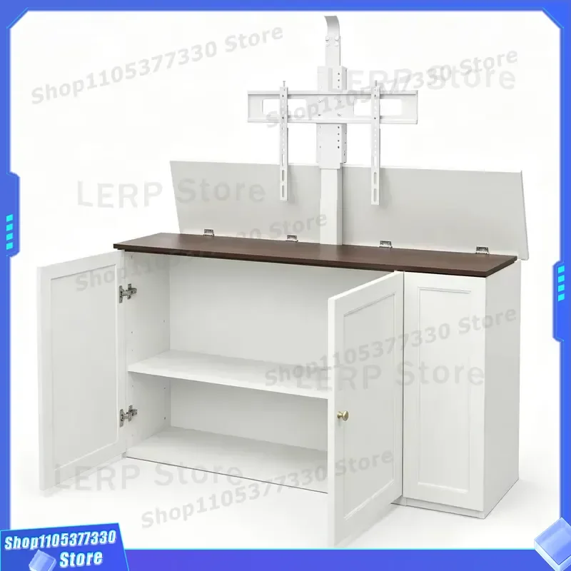 Motorized Lift TV Cabinet Space Saving Hidden Stand Retractable Pop Up Unit for Hotel Office Furniture Modern Design Storage
