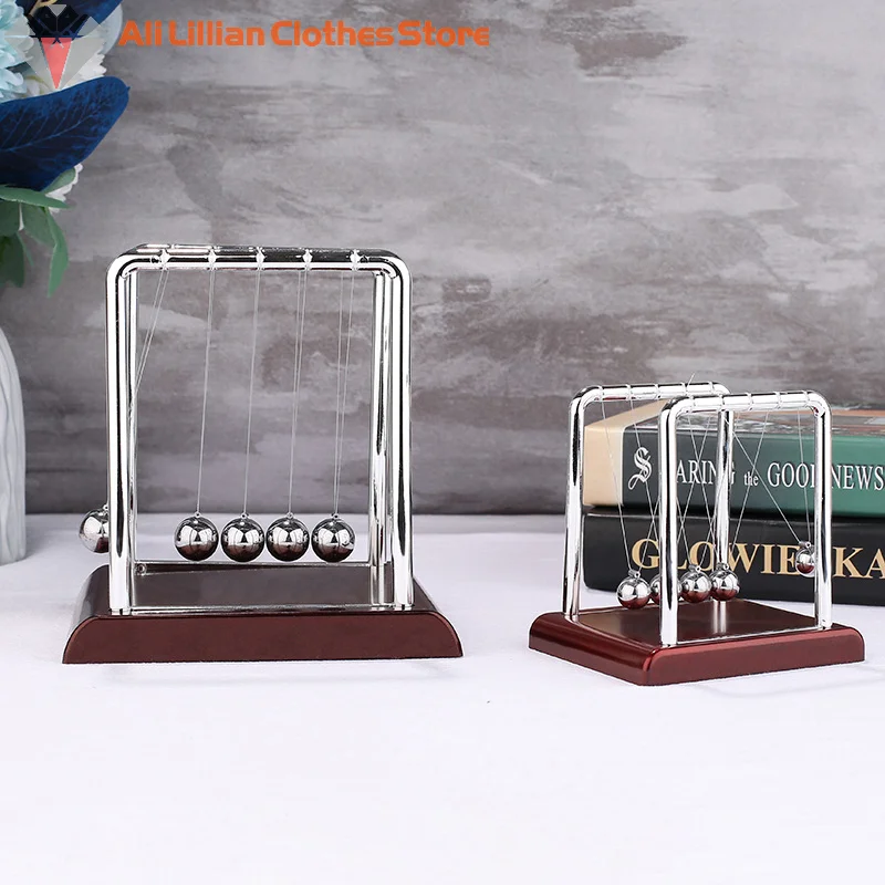 Metal Newton Pendulum Newton Cradle Balance Steel Balls Pendulum Ball Decor Home Decoration Physics Science Pendulum