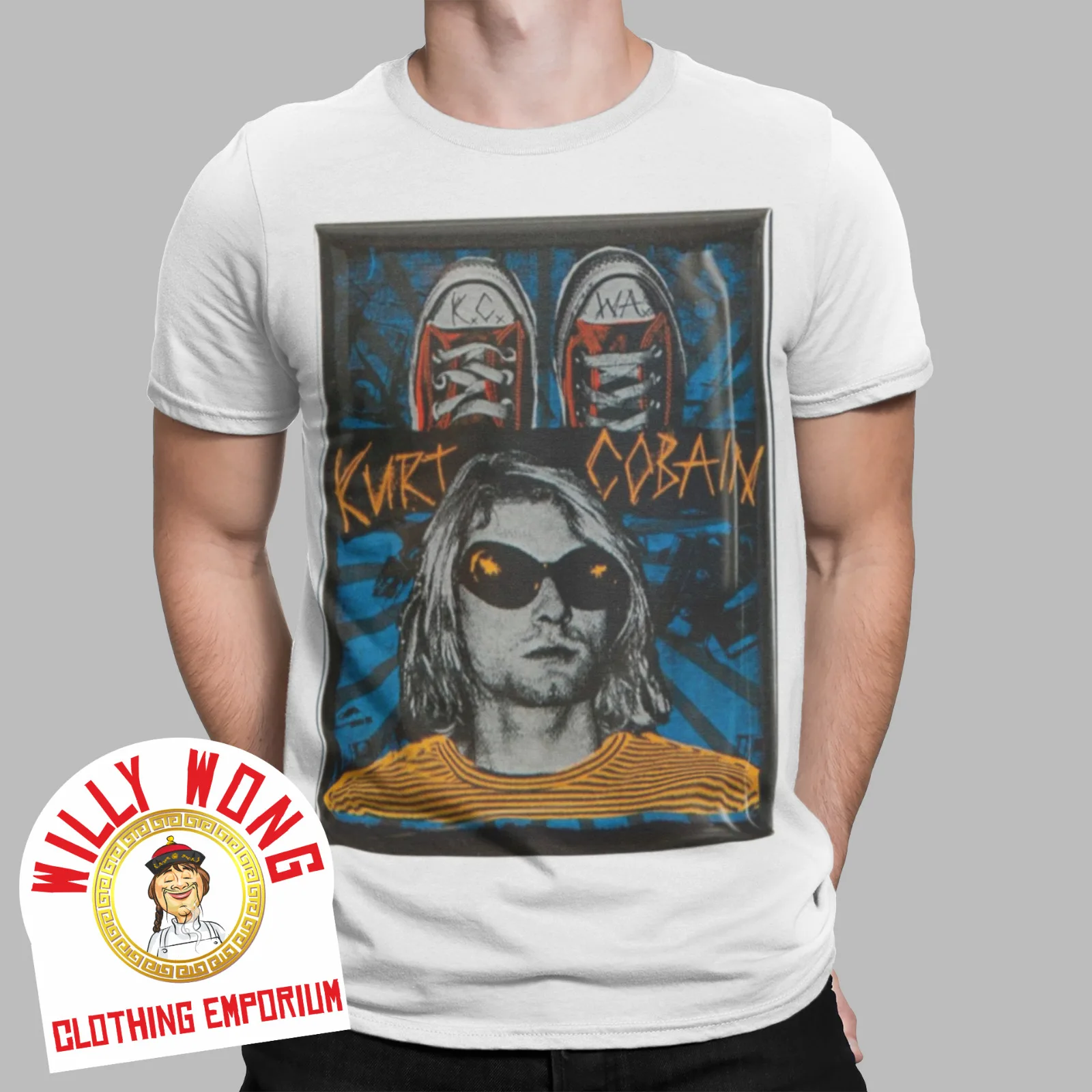 

Kurt Cobain T-Shirt Mens Retro Grunge Vintage Classic 80's 90s Tee Seattle fun